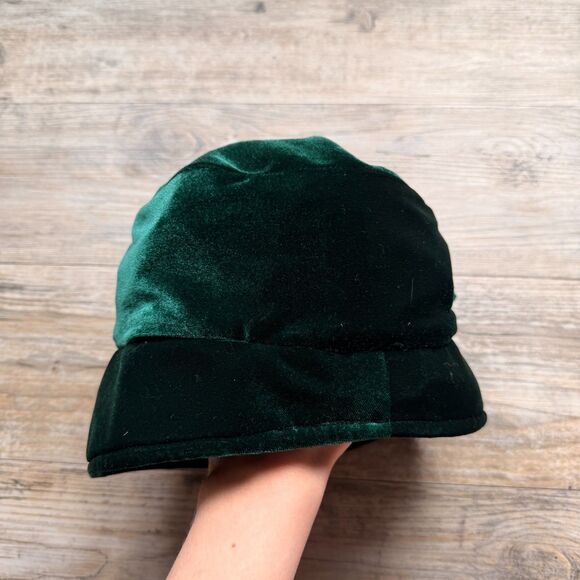 Boston Millinery The Alice Cloche Emerald Green Velvet Hat Handmade USA main image 5